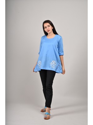 Blue Cotton Top