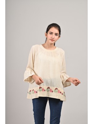 Cream Kala Cotton Top