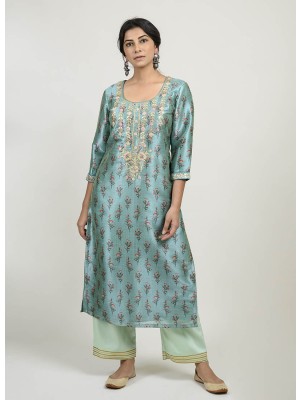 Green Assam Silk Kurta